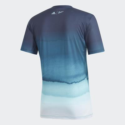 Adidas Mens Parley Printed Tee - Easy Blue/White - main image