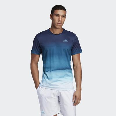Adidas Mens Parley Printed Tee - Easy Blue/White - main image