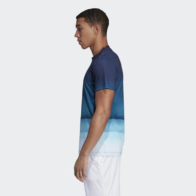 Adidas Mens Parley Printed Tee - Easy Blue/White - main image