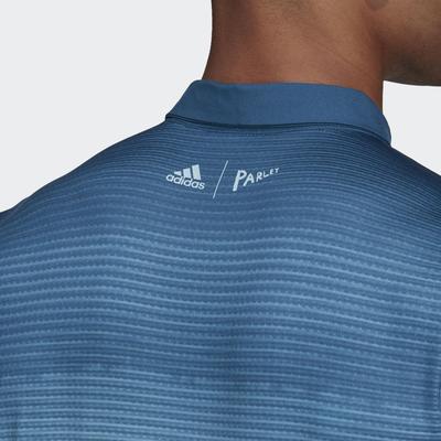 Adidas Mens Parley Polo Shirt - Easy Blue/White - main image