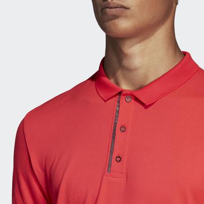 Adidas Mens MatchCode Polo Shirt - Shock Red/Night Met - main image