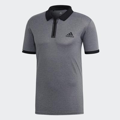 Adidas Mens Escouade Polo - Grey Heather/Black - main image