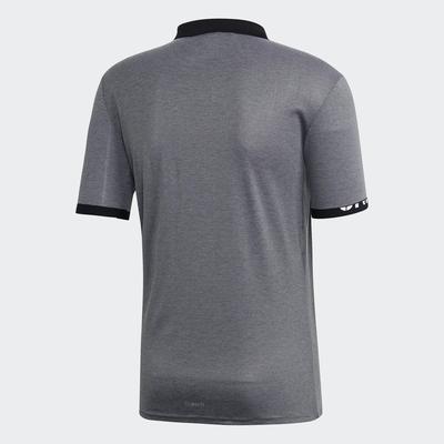 Adidas Mens Escouade Polo - Grey Heather/Black - main image