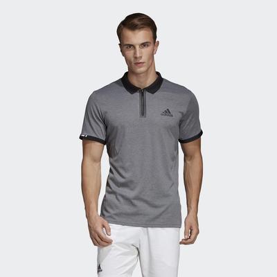 Adidas Mens Escouade Polo - Grey Heather/Black - main image