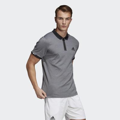 Adidas Mens Escouade Polo - Grey Heather/Black - main image
