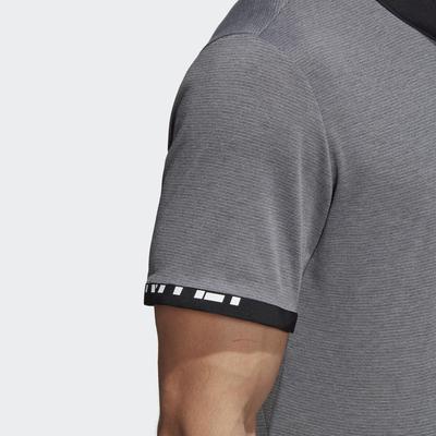 Adidas Mens Escouade Polo - Grey Heather/Black - main image