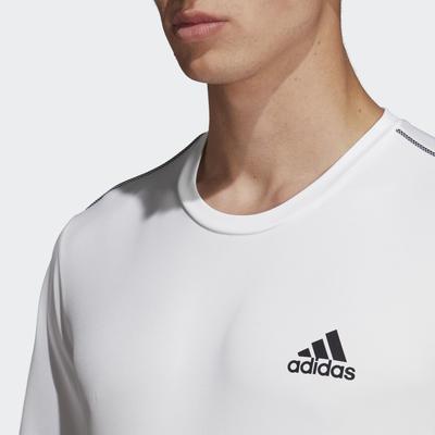 Adidas Mens 3-Stripes Club Tee - White/Black - main image
