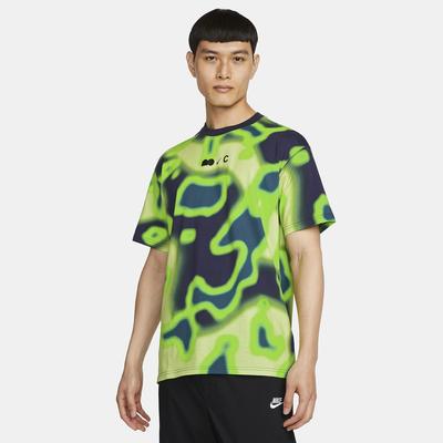 Nike Mens Printed Tennis Top - Neon Green - main image