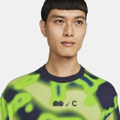 Nike Mens Printed Tennis Top - Neon Green