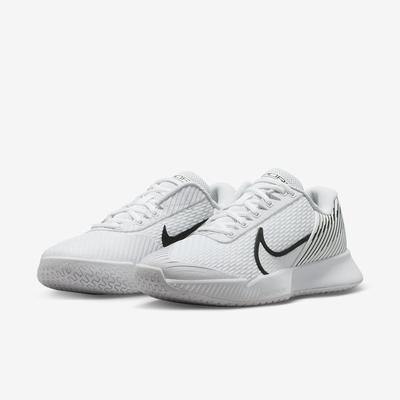 Nike Womens Court Air Zoom Vapor Tennis Shoes - White/Black