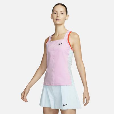 Nike Womens Dri-FIT Slam Tennis Tank - Light Arctic Pink/Glacier Blue - main image