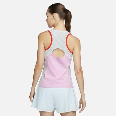 Nike Womens Dri-FIT Slam Tennis Tank - Light Arctic Pink/Glacier Blue - main image
