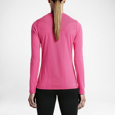 Nike Womens Dri-FIT Contour Long Sleeve Top - Vivid Pink - main image