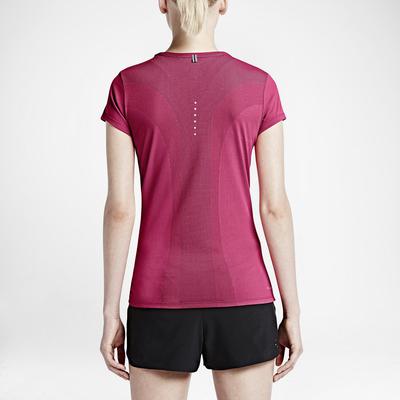 Nike Womens Dri-FIT Contour Short Sleeve Top - Vivid Pink - main image