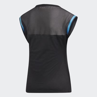 Adidas Womens Escouade Tee - Black/Shock Cyan - main image
