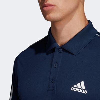 Adidas Mens 3 Stripe Polo - Collegiate Navy - main image