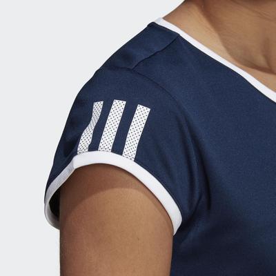 Adidas Womens 3-Stripes Club Tee - Collegiate Navy - main image
