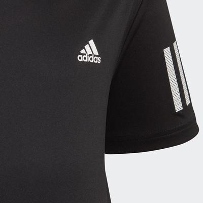 Adidas Boys 3-Stripes Club Tee - Black/White