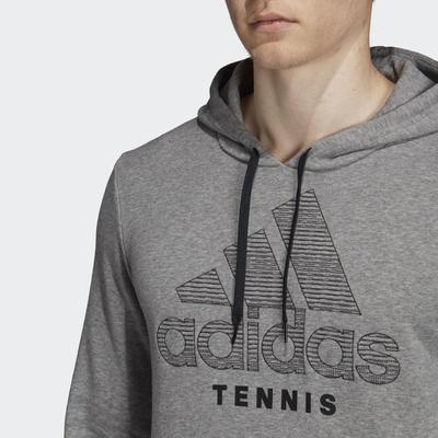 Adidas Mens Tennis Hoodie - Grey