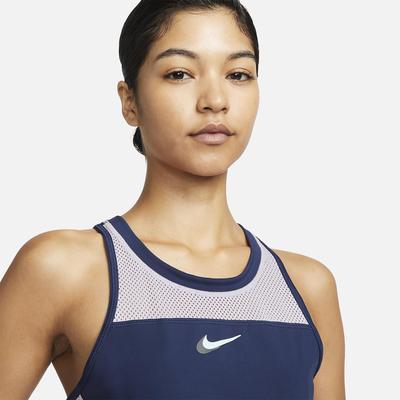 Nike Womens Dri-FIT Slam Tennis Dress - Midnight Navy/Glacier Blue