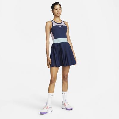 Nike Womens Dri-FIT Slam Tennis Dress - Midnight Navy/Glacier Blue - main image