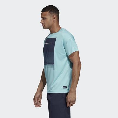 Adidas Mens Parley Graphic Tee - Blue - main image