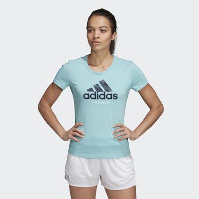 Adidas Womens Tennis Tee - Blue - main image