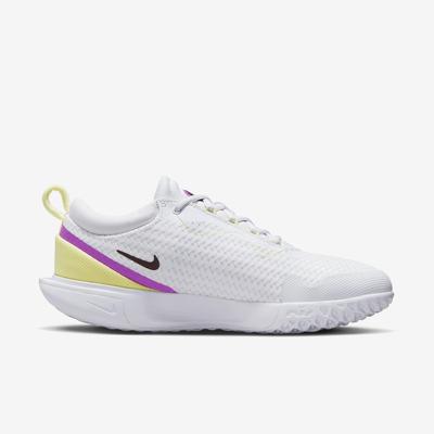 Nike Womens Court Air Zoom Pro Tennis Shoes - White/Citron Tint/Fuchsia Dream