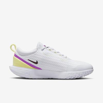 Nike Womens Court Air Zoom Pro Tennis Shoes - White/Citron Tint/Fuchsia Dream - main image