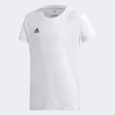 Adidas Boys T19 Jersey Tennis Tee - White