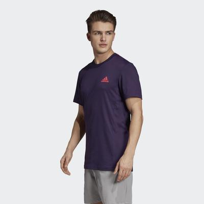 Adidas Mens Escouade Tee - Legend Purple/Shock Red - main image