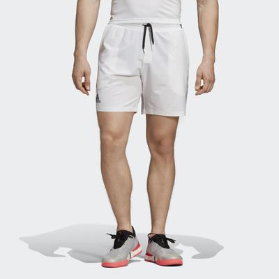 Adidas Mens Club Stretch Woven 7 Inch Tennis Shorts - White/Black - main image
