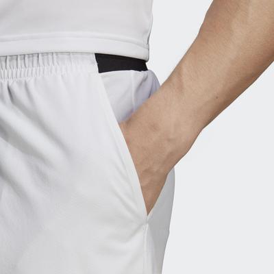 Adidas Mens Club Stretch Woven 7 Inch Tennis Shorts - White/Black - main image