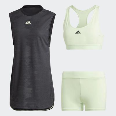 Adidas Womens New York Dress - Black/Glow Green - main image