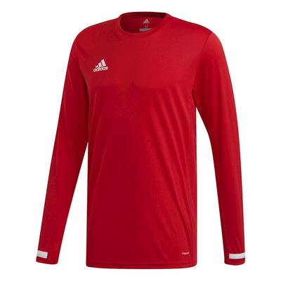 Adidas Mens T19 Long Sleeve Jersey - Red