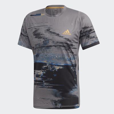 Adidas Mens New York Printed Tee - Grey Three/Black - main image
