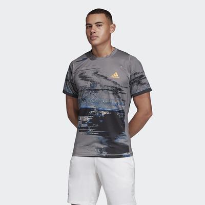 Adidas Mens New York Printed Tee - Grey Three/Black - main image
