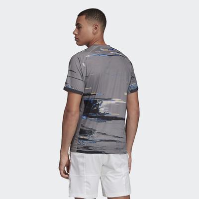 Adidas Mens New York Printed Tee - Grey Three/Black - main image