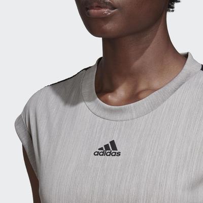 Adidas Womens New York Tee - Grey Three