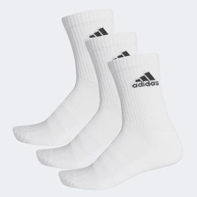 Adidas Cushioned Crew Socks (3 Pairs) - White/Black - main image