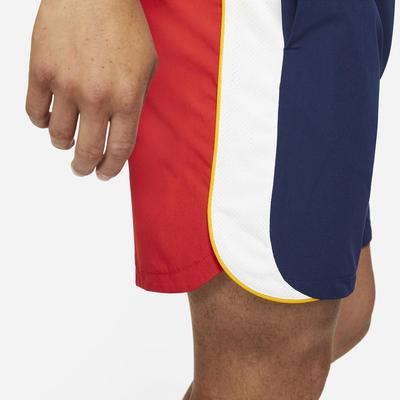 Nike Mens Slam Tennis Shorts - Obsidian/Red - main image