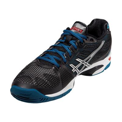 Asics Mens GEL-Solution Speed 2 Tennis Shoes - Onyx/Blue - main image