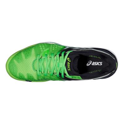 Asics Mens GEL-Resolution 6 Tennis Shoes - Green/Black - main image