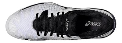 Asics Mens GEL-Resolution 6 Tennis Shoes - White/Black/Silver - main image