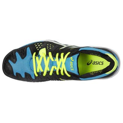 Asics Mens GEL-Resolution 6 Tennis Shoes - Onyx/White/Atomic Blue - main image
