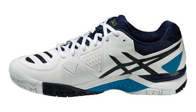 Asics Mens GEL-Challenger 10 Tennis Shoes - White/Lime/Indigo Blue
