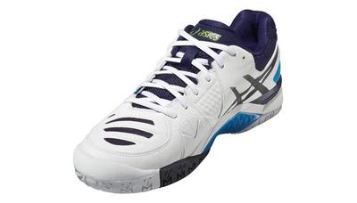 Asics Mens GEL-Challenger 10 Tennis Shoes - White/Lime/Indigo Blue - main image