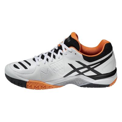 Asics Mens GEL-Challenger 10 Tennis Shoes - White/Onyx/Flash Orange - main image