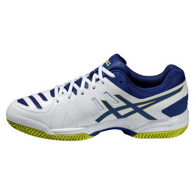 Asics Mens GEL-Dedicate 4 Clay Court Tennis Shoes - White/Navy/Lime Green - main image