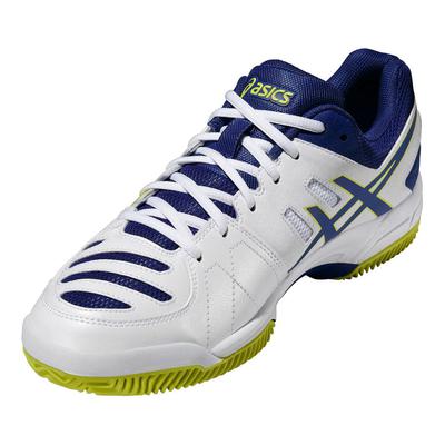Asics Mens GEL-Dedicate 4 Clay Court Tennis Shoes - White/Navy/Lime Green - main image
